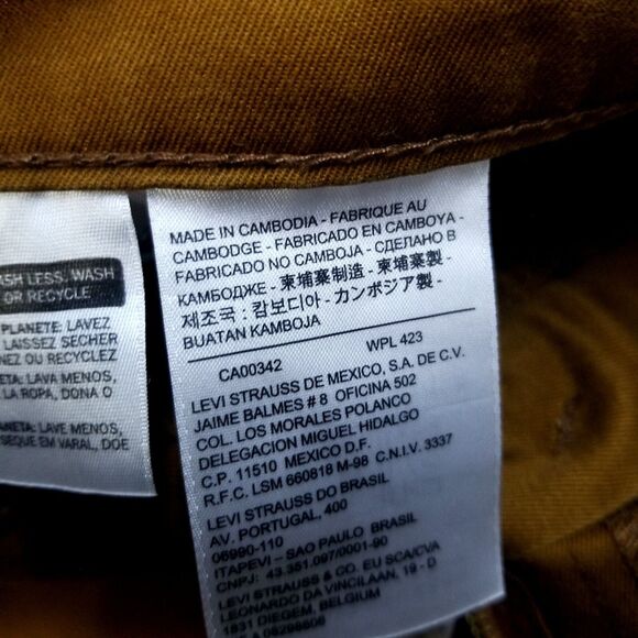 Levis Jeans Mens 46X34 Brown 541 Straight Leg Dark Wash American Denim Casual - Picture 10 of 12